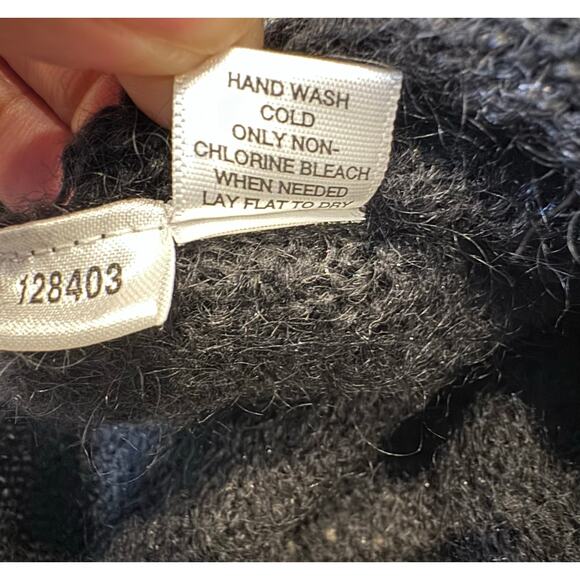 Vintage Y2K Ann Taylor Loft Wool Mohair Blend Off Shoulder Loose Knit Sweater - Picture 7 of 7